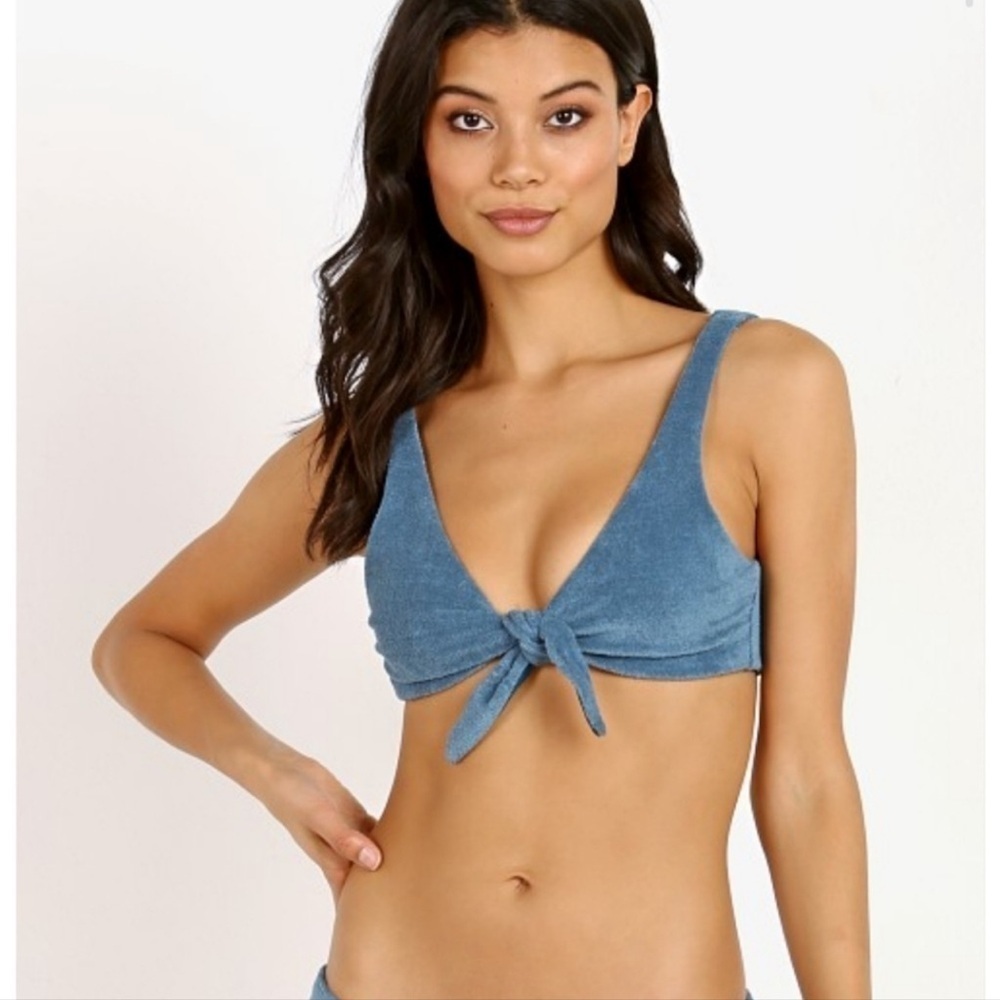 NWT Mara Hoffman Rio Scoop Neck Swim Top in Slate